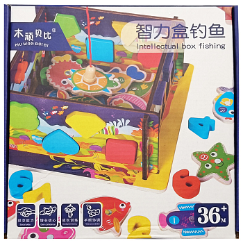 УЦІНКА! Дерев'яний сортер-рибалка "Океан" C 61739-UC стіни-конструктор, математичний та фігурний