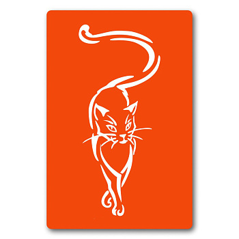 Трафарет для біо-тату Котик kx001-24*34см, розмір 24х34 см