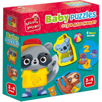 Дитячі розвивальні картонні пазли "Тварини. Іграшки" VT1722-27 з грою