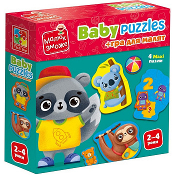 Дитячі розвивальні картонні пазли "Тварини. Іграшки" VT1722-27 з грою