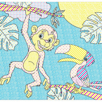 Водні розмальовки Чарівна розмальовка Джунглі 757128, 4 малюнки