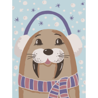 Картина за номерами "Щасливий моржик" 15585-AC 30x40 см                                                        