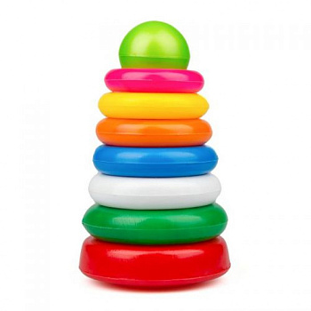 Дитяча розвиваюча пірамідка №1 1-079, 8 деталей