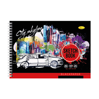 Скетчбук BLACK СББ-А5-24 А5, 24 листа