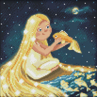 Алмазна мозаїка без підрамника "Таємна річка" AMC7710 з АВ стразами 30х30 см 