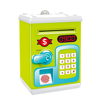 УЦІНКА! Скарбничка-сейф M 6161(Green) звук, світло, затягує купюри