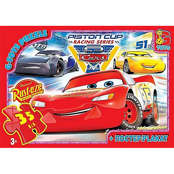 Дитячий пазл класичний "Тачки" Z10188 постер 35 елементів