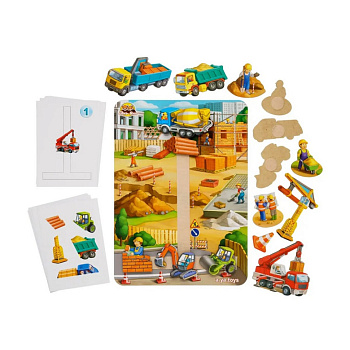 Дерев'яна розвиваюча гра на липучці "Будівельний майданчик" (ПСФ037) PSF037