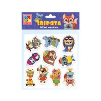 Набір м'яких наклейок "Звірята" Vladi Toys VT4210-10 (укр)