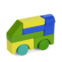 Дитяча дерев'яна іграшка "Городок №1" Limo Toy MD 0938-1, 24 блоки