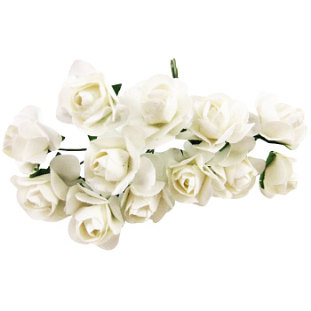 Декоративні троянди для творчості KV-733 пучок 12 штук 