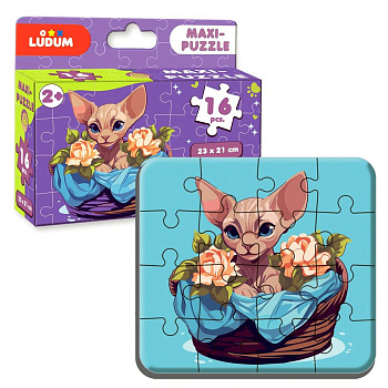 Пазл дитячий максі "Котик 2" ME5032-03, 16 великих елементів
