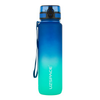 Пляшка для води UZSPACE 3038(Blue-Green) 1000 мл, синьо-зелена