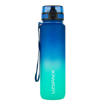 Пляшка для води UZSPACE 3038(Blue-Green) 1000 мл, синьо-зелена