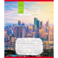 Зошит загальний "Захід сонця у місті" 096-630190K-2 в клітинку, 96 аркушів