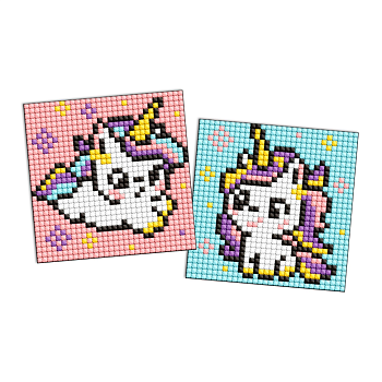 Алмазная мозаїка "Дві одноріжки" AMG1044 на магнітній основі 9x9 см                      