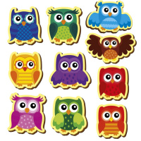 Дитячий набір магнітів "Кольорові совенята" VT3106-38, 10 магнітів