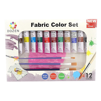 Набір фарб для одягу Dozen DSCN0680, 12 мл 12 шт