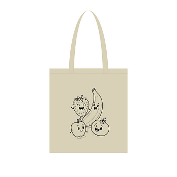 Екосумка для покупок "Фрукти" Сумка-шоппер 190CCT-6, 38 x 42 см (190г/м2)