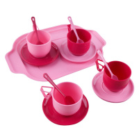 Дитячий ігровий набір посуду з підносом 70293 13 предметів в сітці 