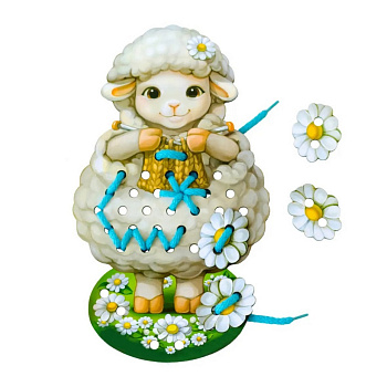 Дерев'яна шнурівка "Вівця" Ubumblebees (ПСД131) PSD131