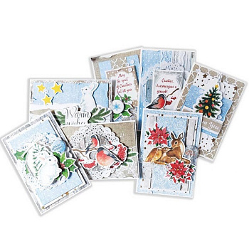 Набір для створення вітальних листівок "Новорічні побажання" FDGCK-001 в асортименті