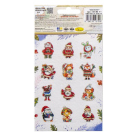 Дитячий набір зимових наліпок НС-В6-11-1 2 аркуші, 24 наліпки