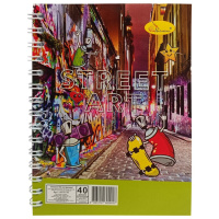 Блокнот для записів АП-1711 А6, 40 аркушів, пружина збоку