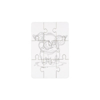 Деревʼяний пазл-розмальовка А5 "Поросятко" Puz-22939 пензлик, фарби, клейка плівка