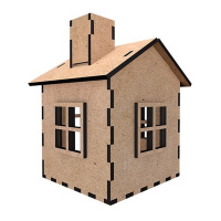 Заготовка для декорування "Будиночок 9" FDPO-348 з LED свічкою в комплекті