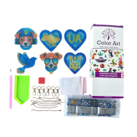 Набір брелків алмазна викладка Патріотичні BR40, 6 штук