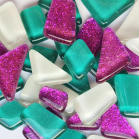 Дитячий набір для творчості "Мозаїчний мікс" MA5004 білий, бірюзовий, фіолетовий з глітером