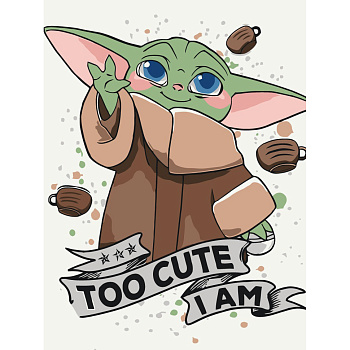 Картина за номерами "Cute Grogu" 16134-AC 30х40 см