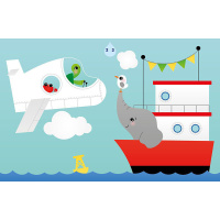 Дитяча книжка "Аплікації наліпками: Машинки" 1655012, 8 сторінок