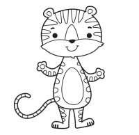 Дитяча розфарбовка для малюків "Тигр" 403457, 8 сторінок