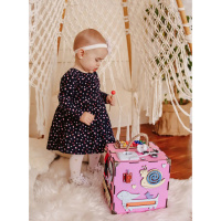 Розвиваюча іграшка Бізікуб Temple Group TG200162 23х23х23см Рожевий