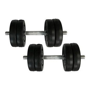 Гантелі складальні композитні в пластиковій оболонці Rock Pro-R 2 шт по 6 кг NE-PL-R-006-2