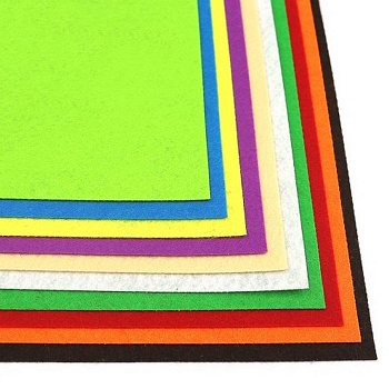 Фетрові листи для рукоділля HQ170-MIX2, 1,2 мм, А4