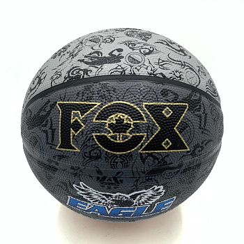 М'яч баскетбольний Fox ball №7 NE-BAS-1027, чорно-сірий