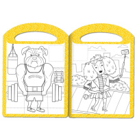 Дитяча розмальовка "Круті собаки та кошенята" РМ-68-01, 16 наліпок 