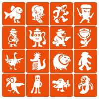 Набір трафаретів для біотату "Італійський брейнрот №2" Italian-brainrot_6x6_16_2