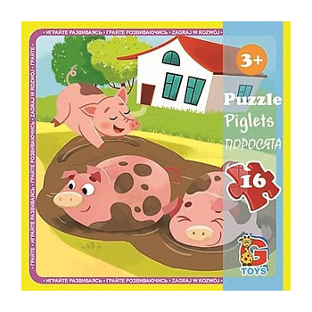 Пазли дитячі "Ферма" LA03, 16 елементів