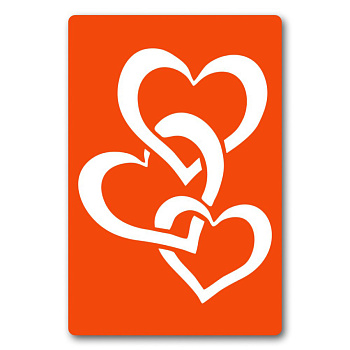 Трафарет для біо-тату Сердечко c054-15*20см, розмір 15х20 см