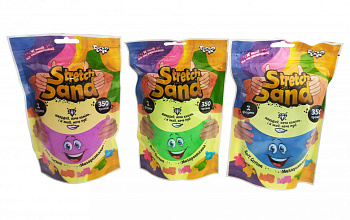 Ігровий набір креативної творчості "Stretch Sand" STS-04-02U, пакет 350 г