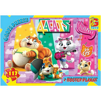 Дитячий пазл "44 кошеняти" YT64 постер 117 елементів