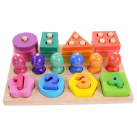 Дитяча дерев’яна іграшка "Пірамідка-сортер" C9416 рибалка, вкладиші