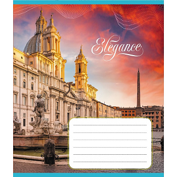 Зошит учнівський "Міста Європи" 024-550207K-5 в клітинку, 24 аркуші