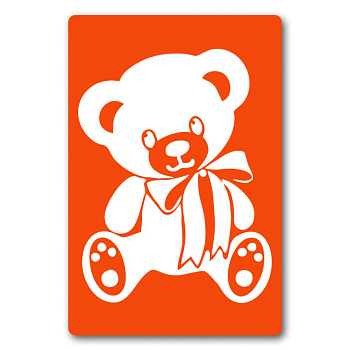 Трафарет для біо-тату Ведмедик a023-15*20см, розмір 15х20 см