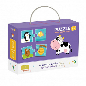 Дитячий пазл "Хто Що Їсть" DoDo 300118, 24 елемента