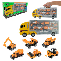 Дитячий трейлер із машинками PS006-4 у наборі 6 машинок